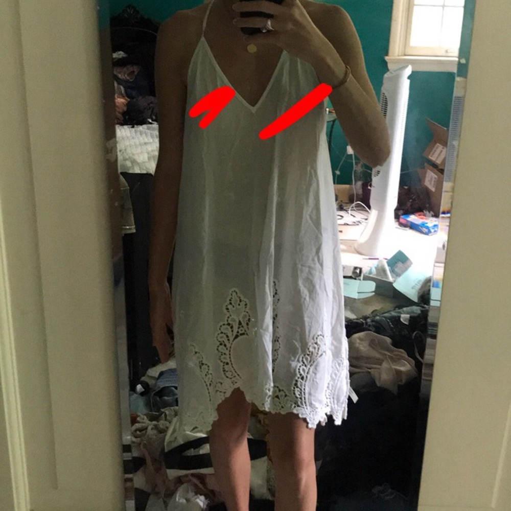 Free people sheer ivory dress / cover up